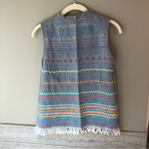 Drew Chambray Neon Embroidered Top - Picture 6 of 6